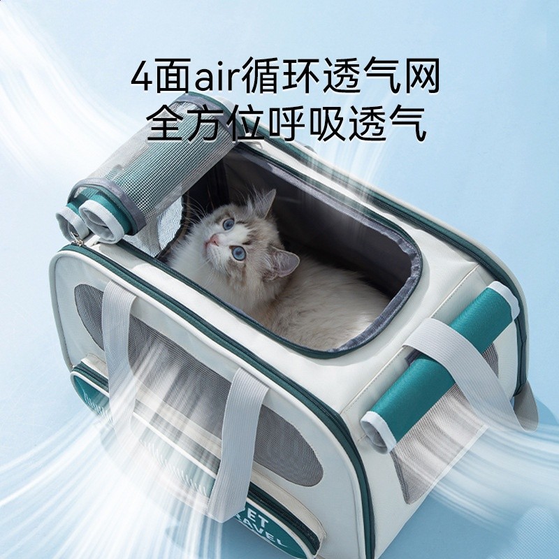 寵物揹包外出貓包便攜透氣大容量太空艙狗狗包坐車用品手提單肩包-細節圖2