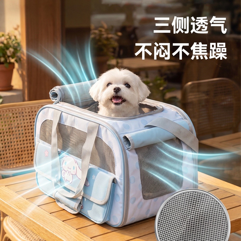 高顏值聯名款太空艙寵物包防潑水透氣網大容量外出便攜貓咪狗狗包-細節圖2