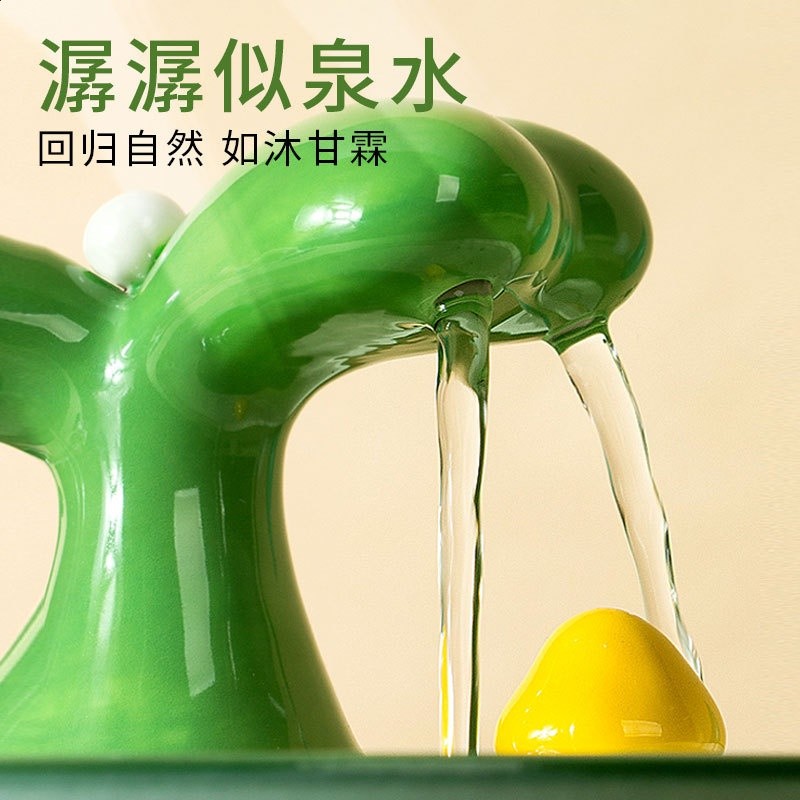 貓咪自動飲水機陶瓷飲水器過濾流動循環貓咪狗狗喝水電動寵物用品-細節圖2