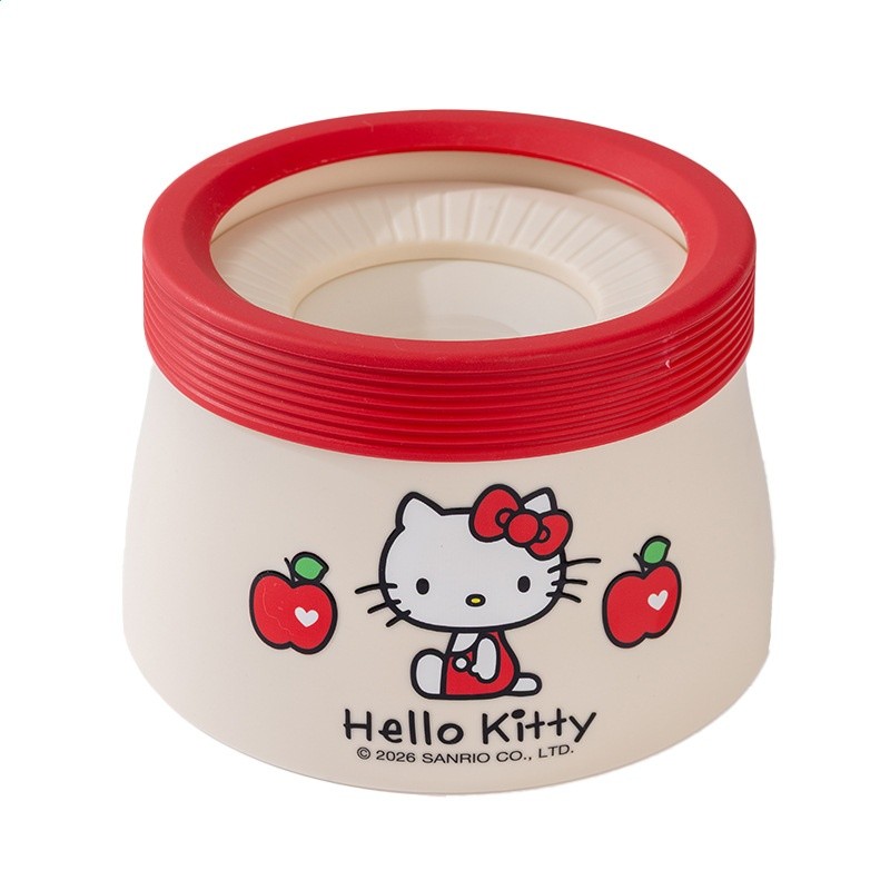 神經貓HelloKitty聯名不溼嘴水碗大容量易清洗防溼下巴小型犬水碗-細節圖5