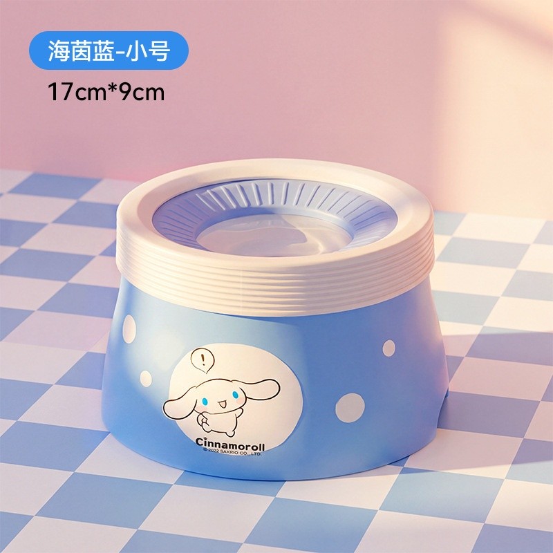神經貓HelloKitty聯名不溼嘴水碗大容量易清洗防溼下巴小型犬水碗-規格圖5