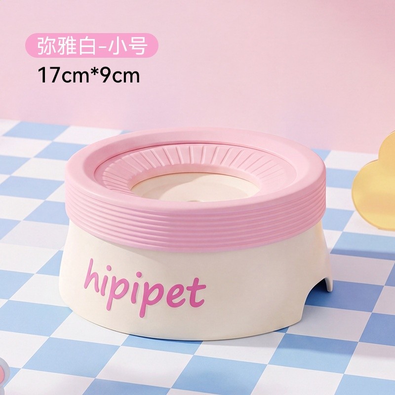 神經貓HelloKitty聯名不溼嘴水碗大容量易清洗防溼下巴小型犬水碗-規格圖5