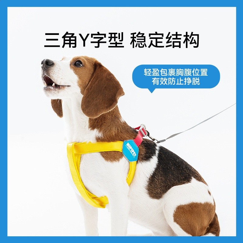 狗狗牽引繩Y型胸揹帶泰迪比熊遛狗繩反光透氣狗鏈可調節寵物胸背-細節圖2