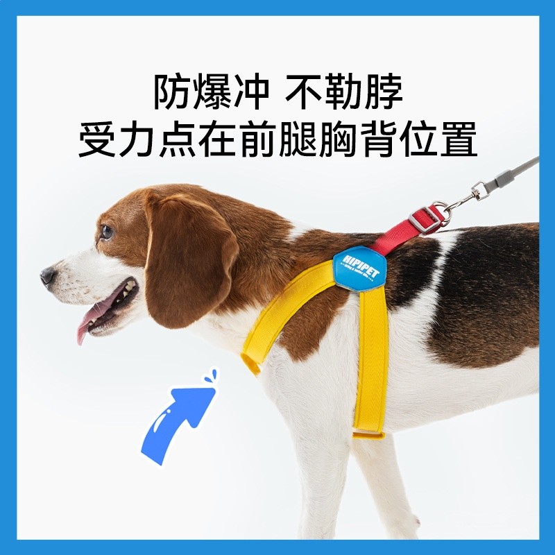 狗狗牽引繩Y型胸揹帶泰迪比熊遛狗繩反光透氣狗鏈可調節寵物胸背-細節圖3