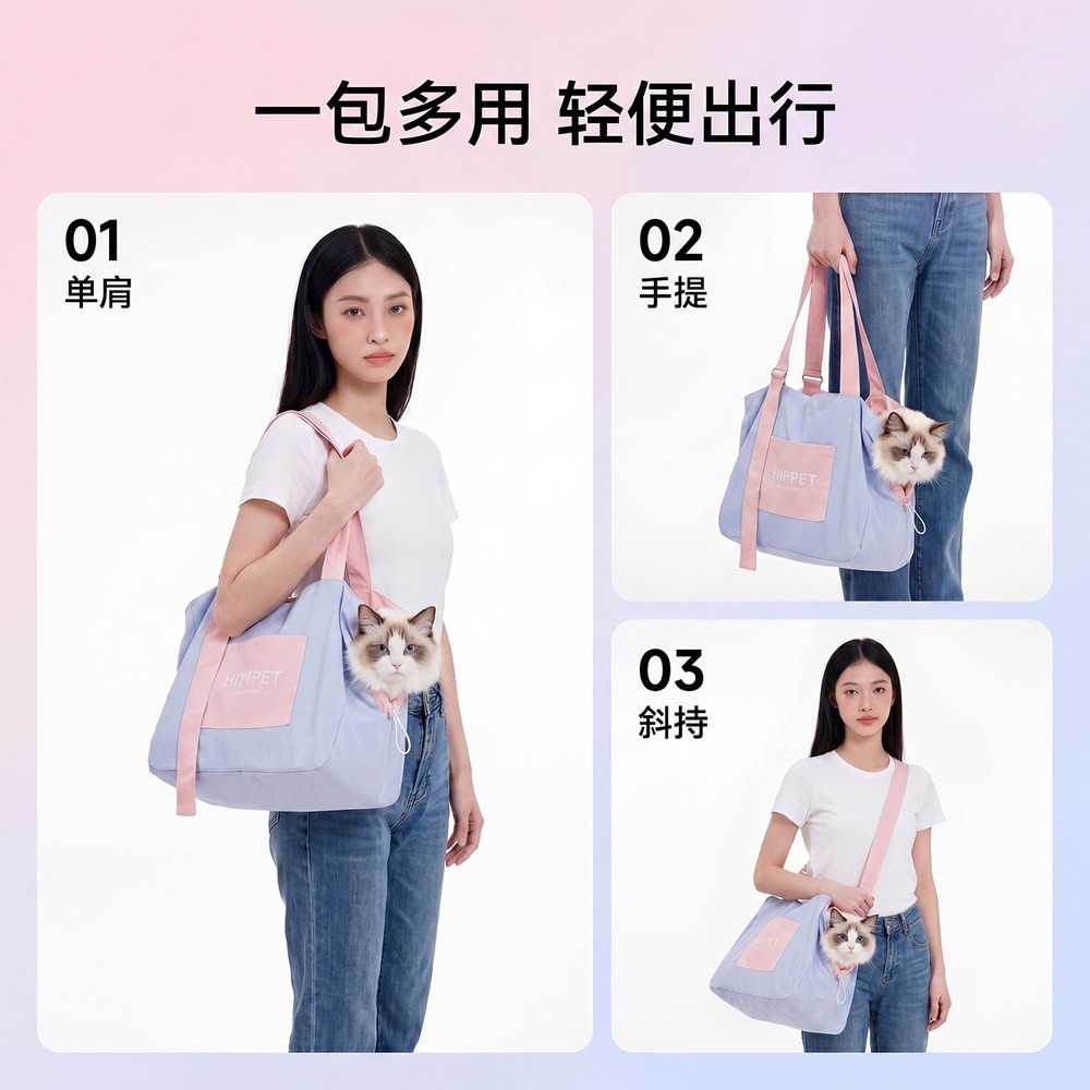 紫色多巴胺立體玩偶托特貓包-細節圖4