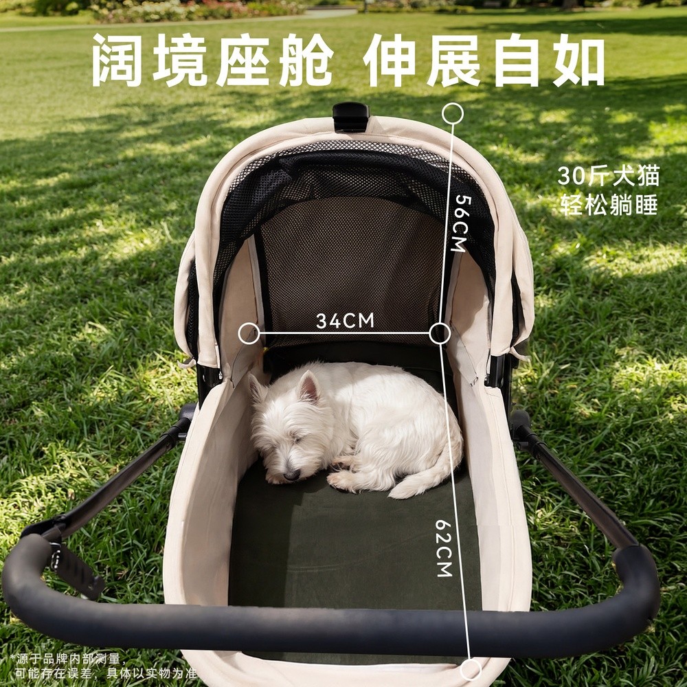 寵物外出包羅馬假日雙向推車大空間可摺疊透氣防震寵物用品批發-細節圖4