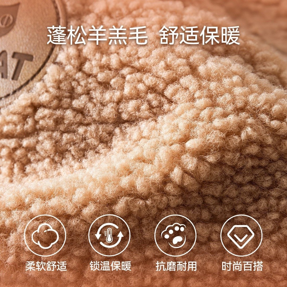 跨境貓包秋冬季絨感加厚保暖斜挎包狗狗外出包單肩包便攜寵物揹包-細節圖4