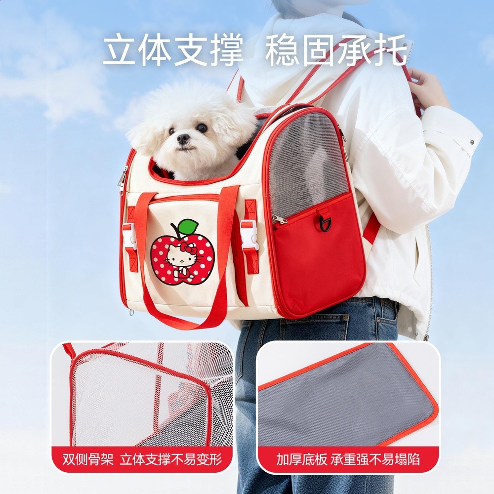 HelloKitty多功能貓包外出便攜寵物外出包貓咪揹包狗包摺疊大容量-細節圖3
