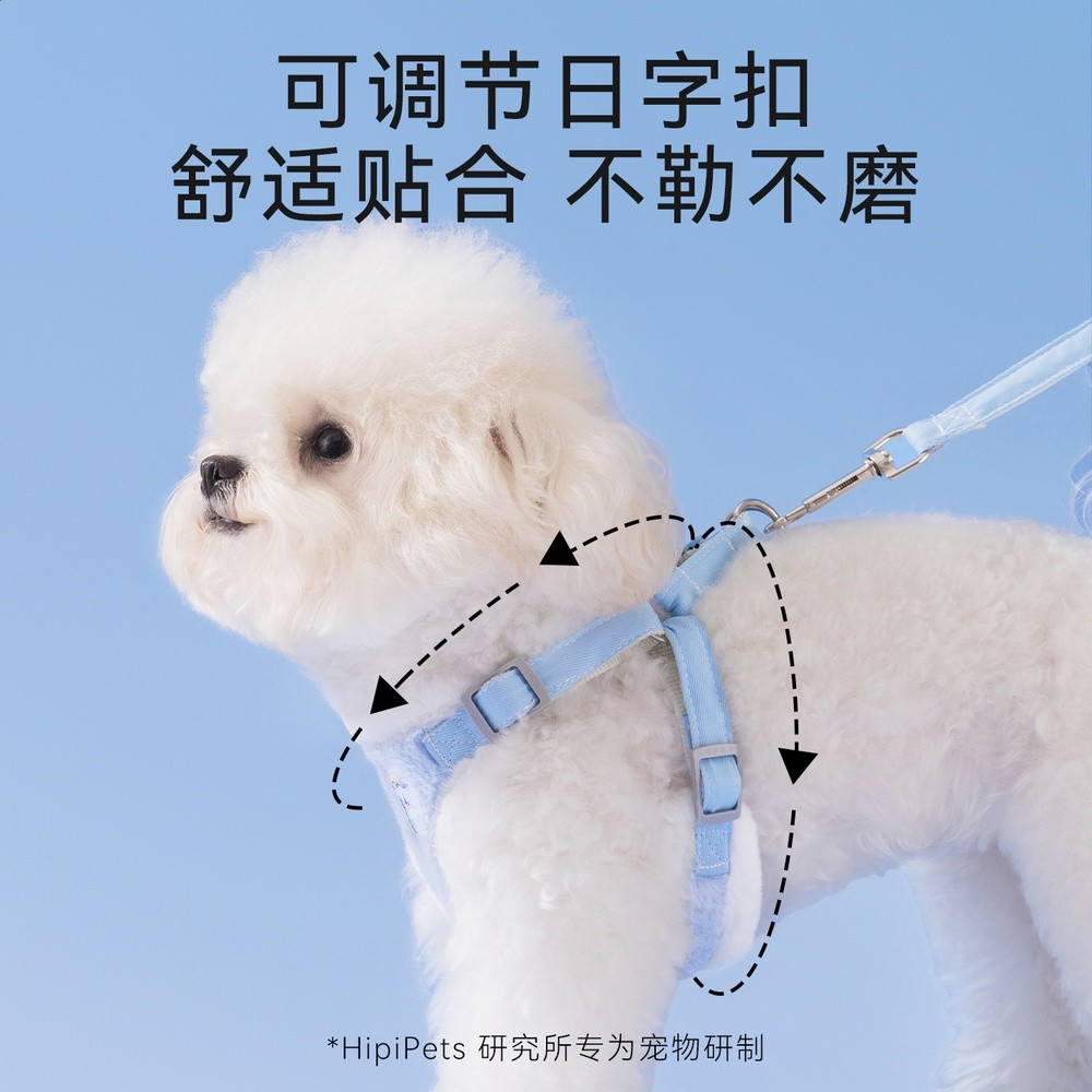 小狗狗胸揹帶聯名款秋冬季毛絨牽引繩泰迪博美小型幼犬外出遛狗繩-細節圖2