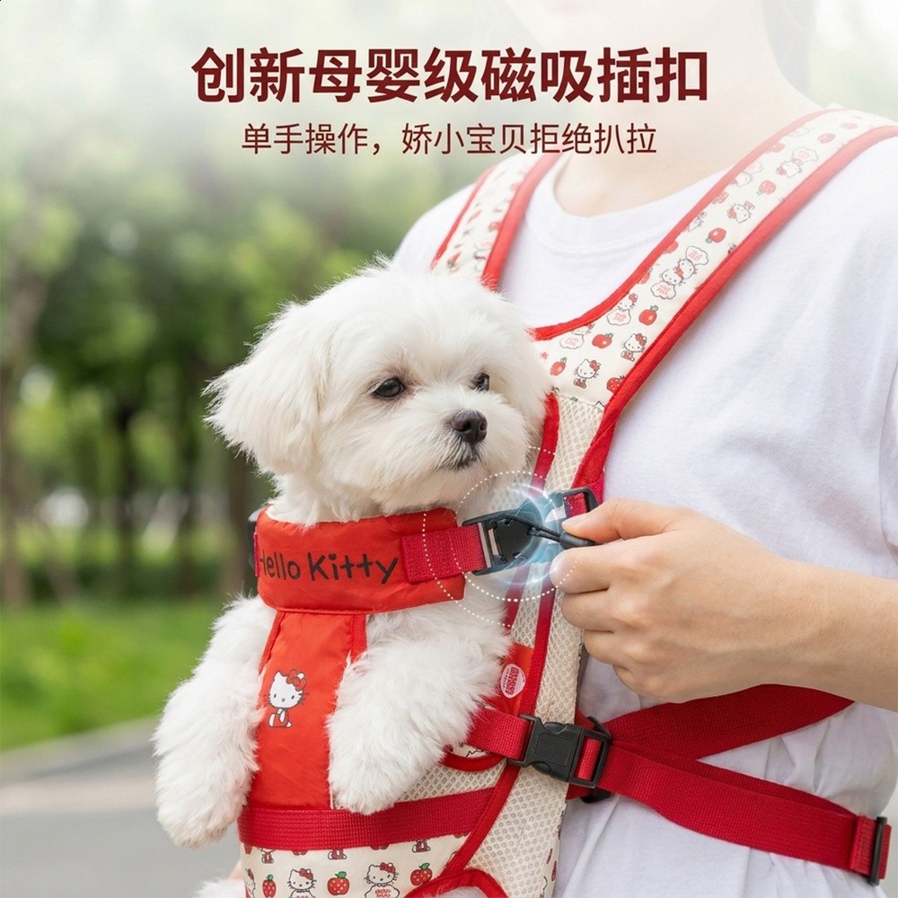 寵物狗狗外出胸前狗包雙磁吸秒穿寵寵包小型犬比熊泰迪貓包雙肩包-細節圖2