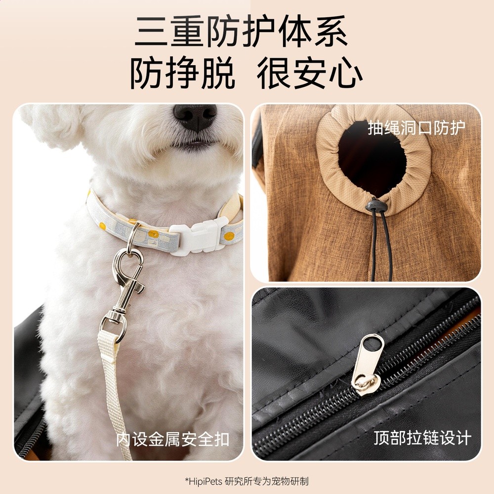 四季寵物包都市皮質出行包小型犬貓咪戶外便攜貓包狗包單肩寵物包-細節圖3