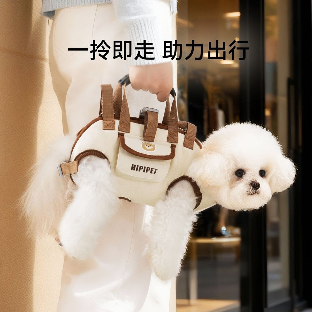 白色簡約隨心出遊多功能牽引揹包貓包狗包外出便攜牽引寵物包用品-細節圖3