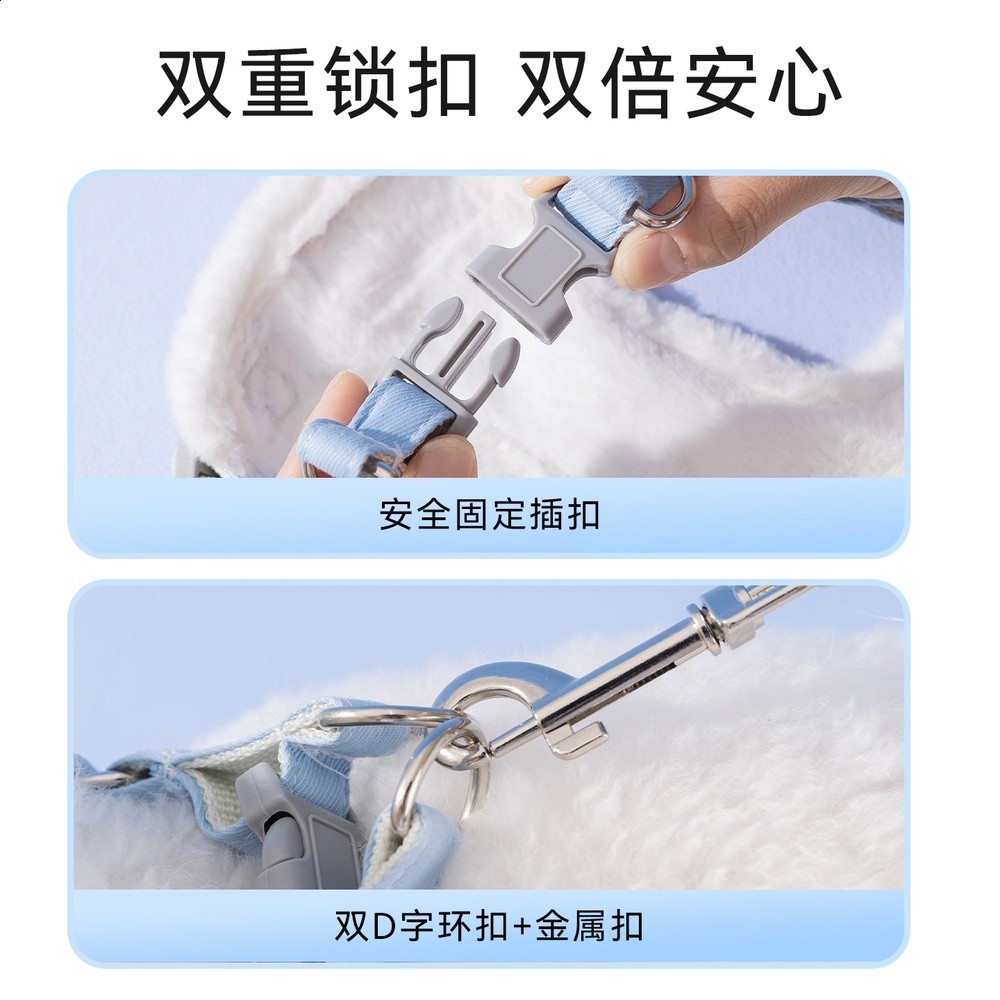 貓咪牽引繩防掙脫專用貓繩小型犬胸揹帶繩子溜貓繩寵物牽狗繩遛狗-細節圖3