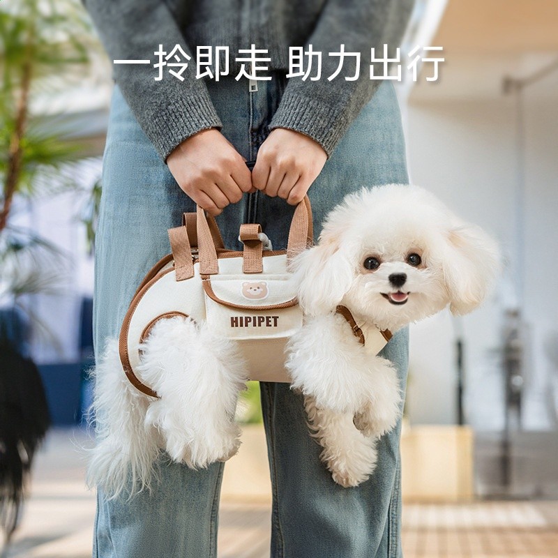 寵物狗狗揹包小型犬貓咪便攜可斜跨手提包單肩包寵物外出包遛狗包-細節圖3