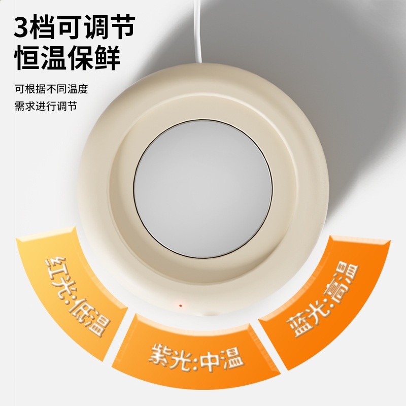 可愛恆溫波點圓圈加熱碗套裝貓咪狗狗水碗飯碗餵食碗寵物陶瓷飯碗-細節圖4