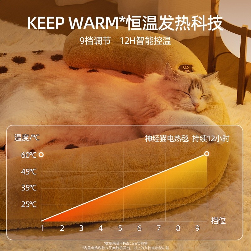 棕色波點寵物狗窩秋冬加絨開放式橢圓靠枕窩狗床狗墊子小型犬貓窩-細節圖3