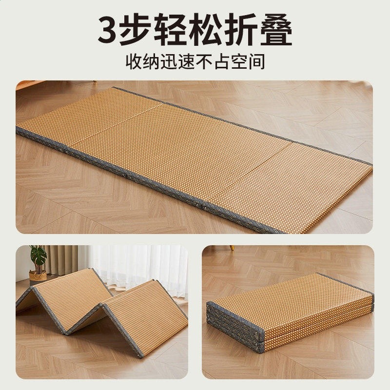 日式可摺疊椰棕床墊午休專用午睡墊打地鋪睡墊榻榻米硬涼蓆地墊子-細節圖4