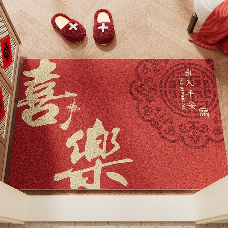 喜樂中國結-矩形絲圈地墊