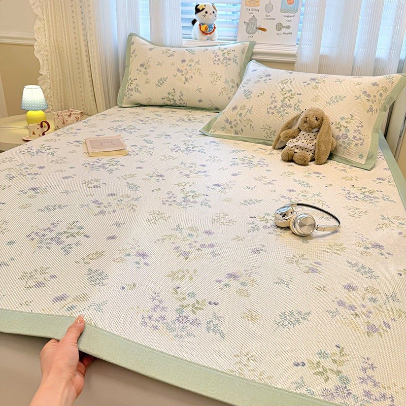 夢幻紫花【涼感冰絲+透氣藤】