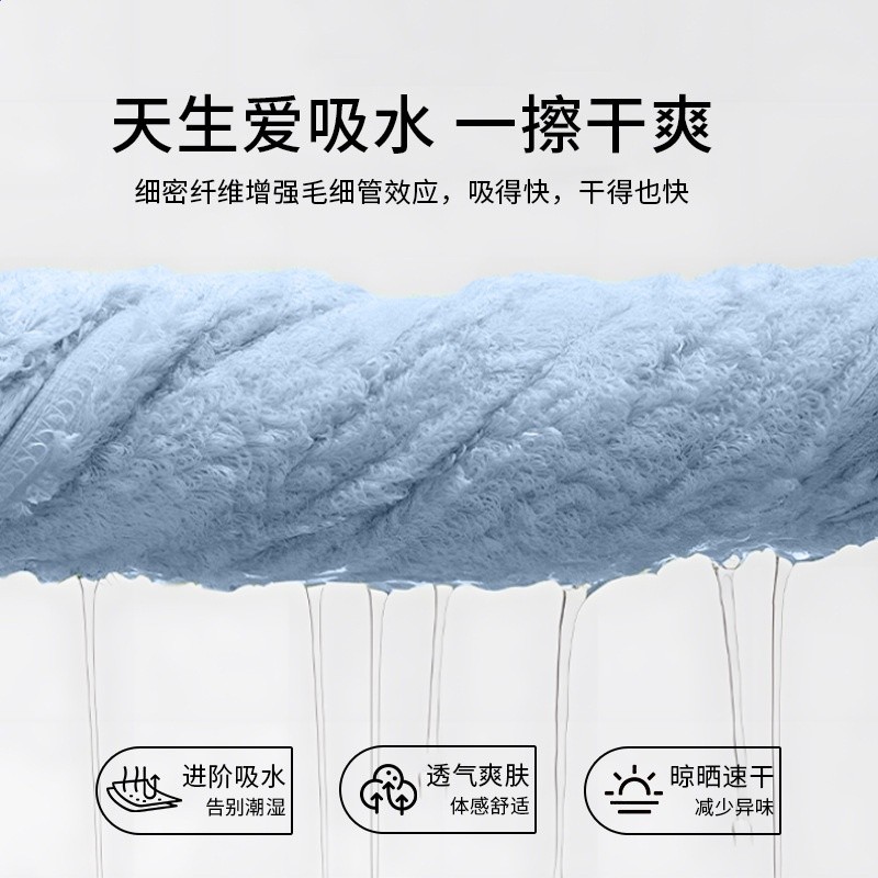 純棉毛巾柔軟吸水家用2025新款成人洗臉洗澡全棉面巾浴巾情侶款-細節圖4