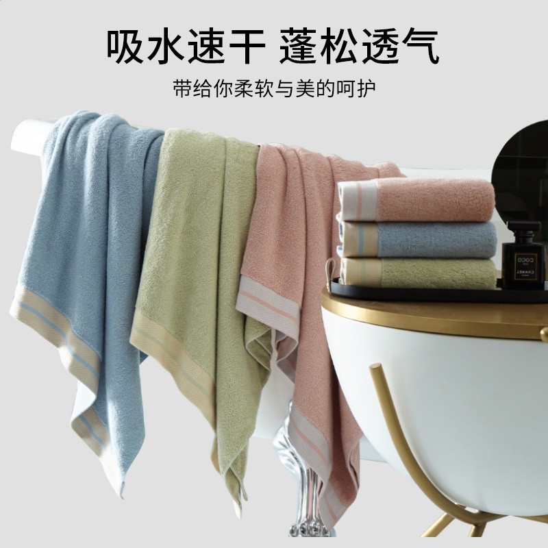 純棉毛巾柔軟吸水家用2025新款成人洗臉洗澡全棉面巾浴巾情侶款-細節圖2
