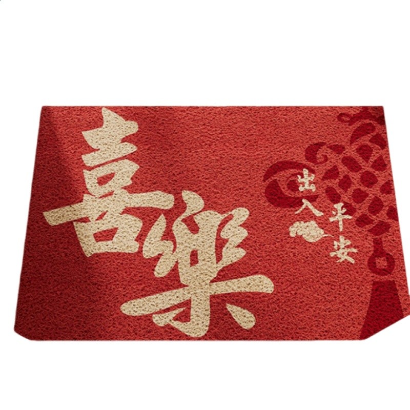 入戶門地墊門口腳墊進門絲圈門墊門外喬遷紅色入門內地毯-細節圖5