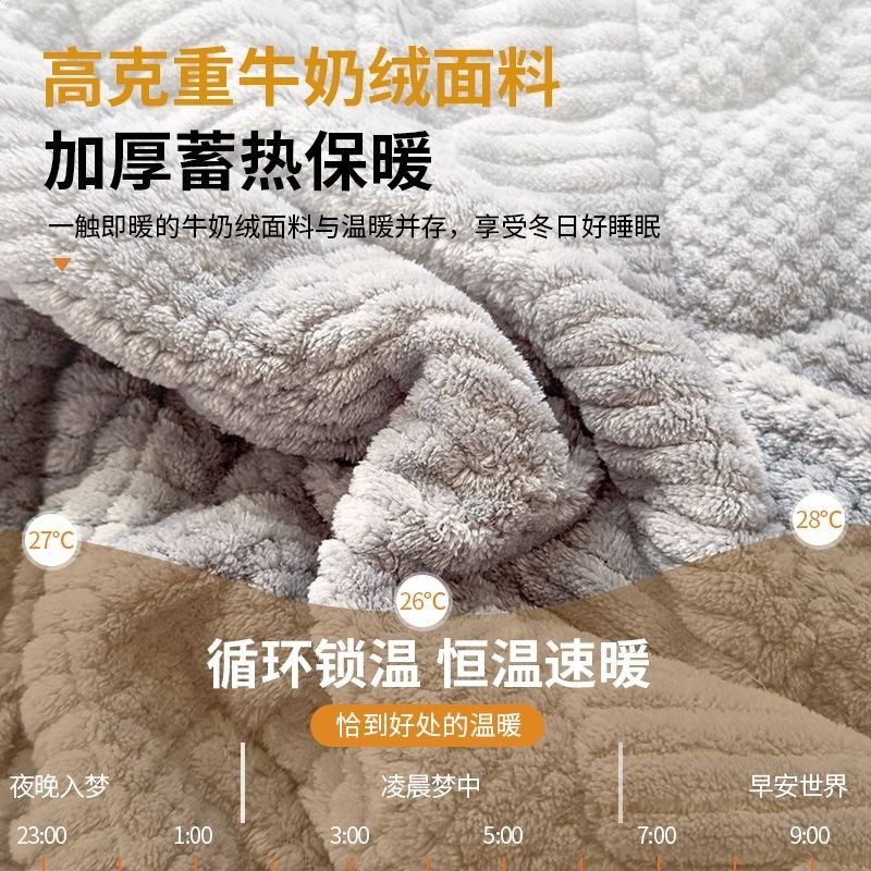 牛奶絨毛毯床墊軟墊家用絨毯子墊被褥子宿舍學生單人冬季加絨床褥-細節圖2