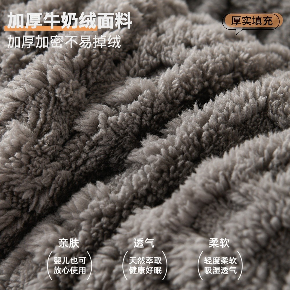 牛奶絨床褥單件加絨加厚床墊遮蓋物宿舍單人冬季天珊瑚絨毛絨褥子-細節圖2