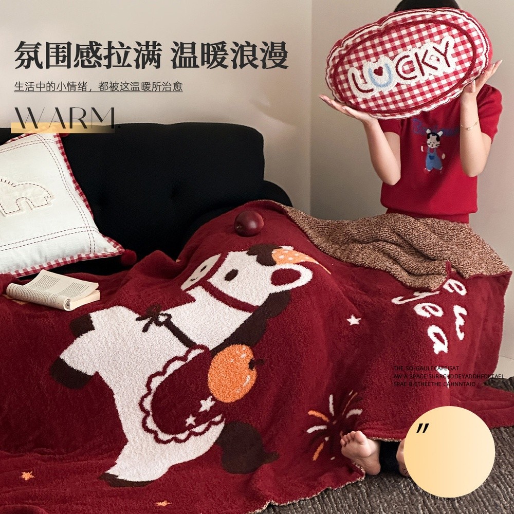 半邊絨秋冬季加厚毛毯蓋毯辦公室午睡小毯子牛奶絨床上用-細節圖3