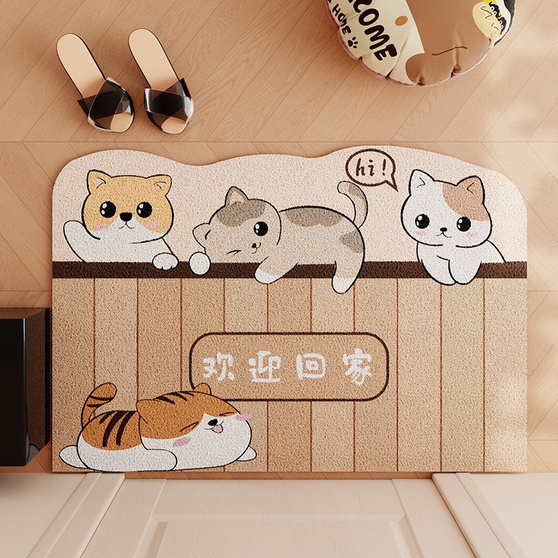 貓咪一家絲圈地墊