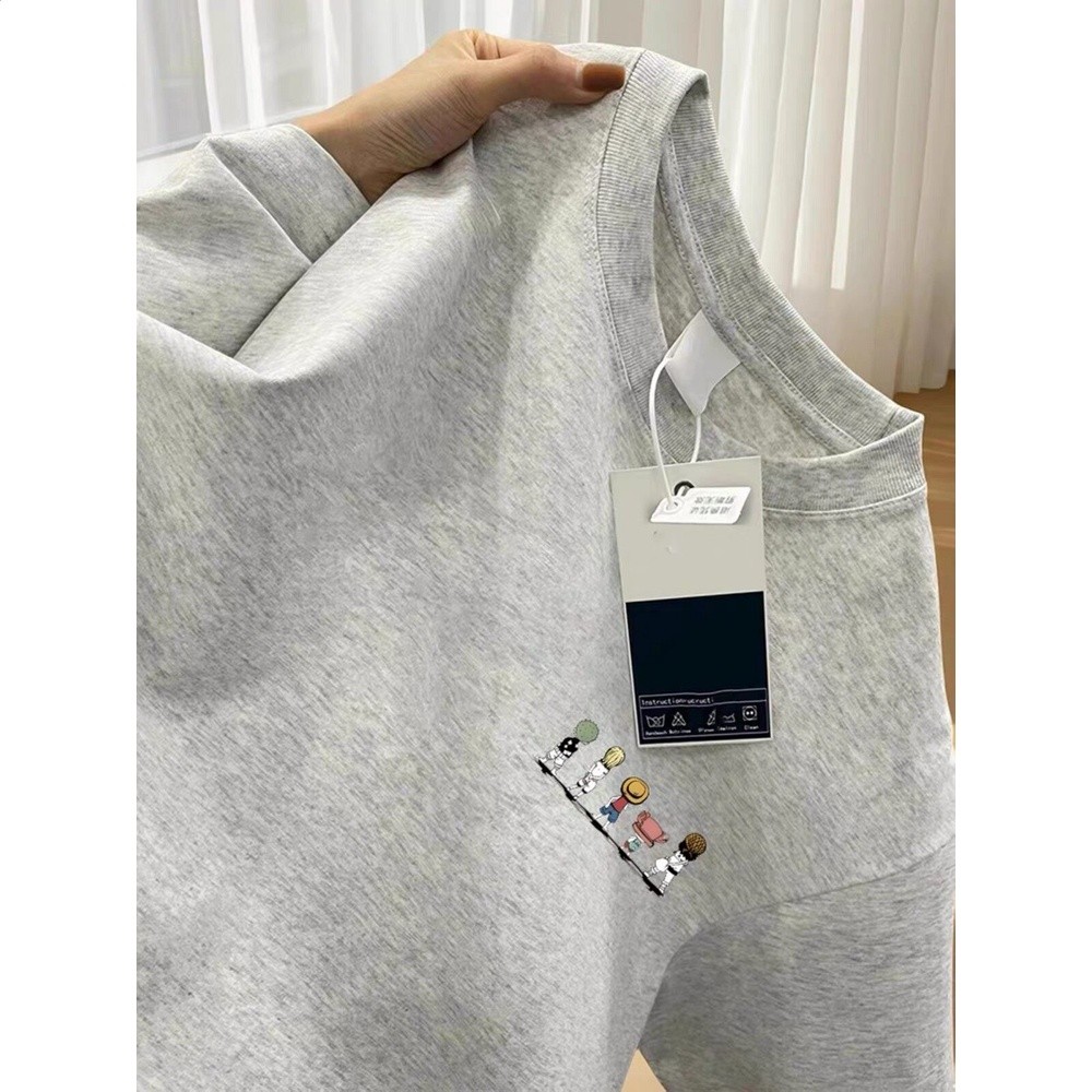 清倉撿漏～外貿出口尾單夏季短袖T恤男女士ins潮純棉半袖寬鬆上衣-規格圖5