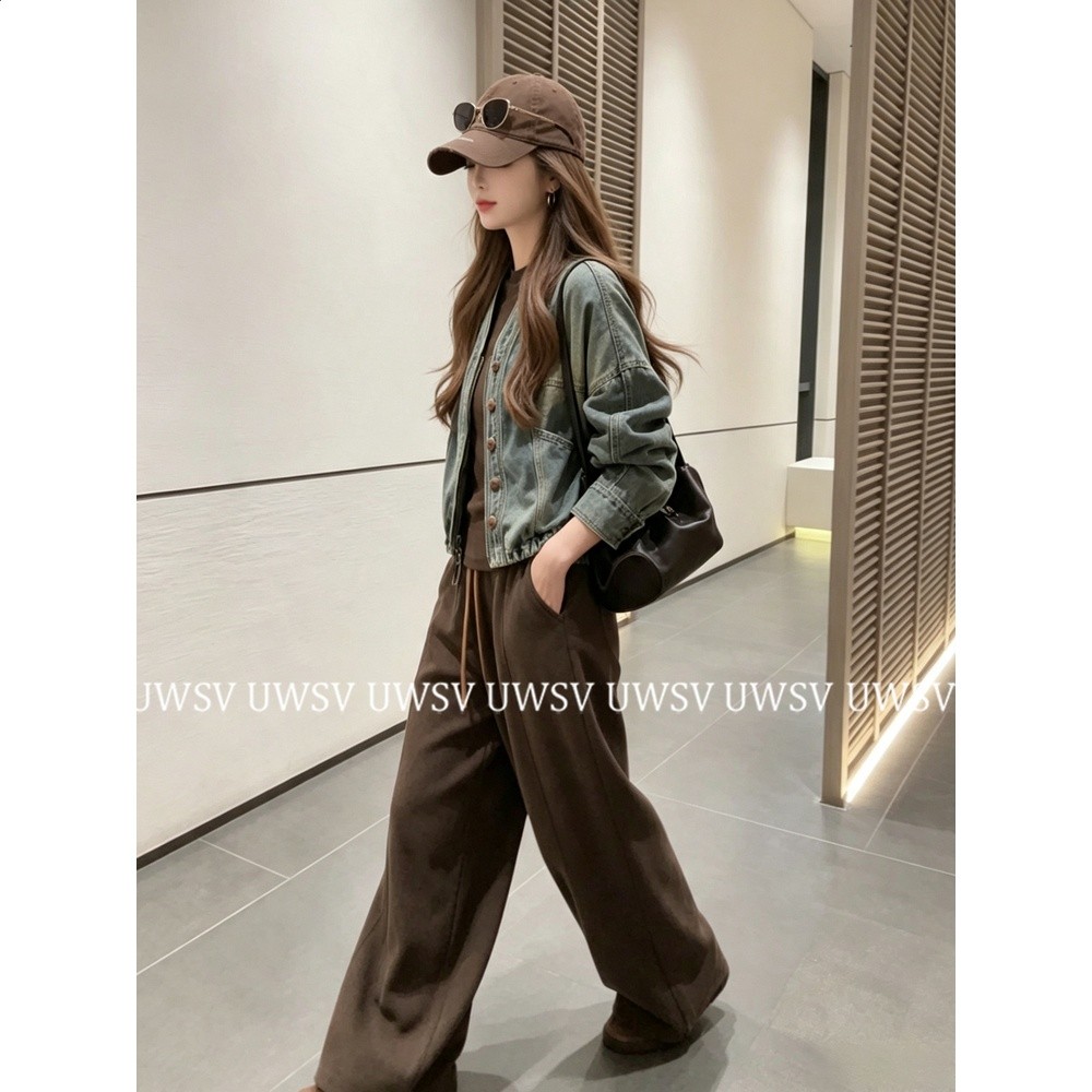 安南UWSV D08286復古小個子寬鬆單排扣口袋V領牛仔外套-細節圖5