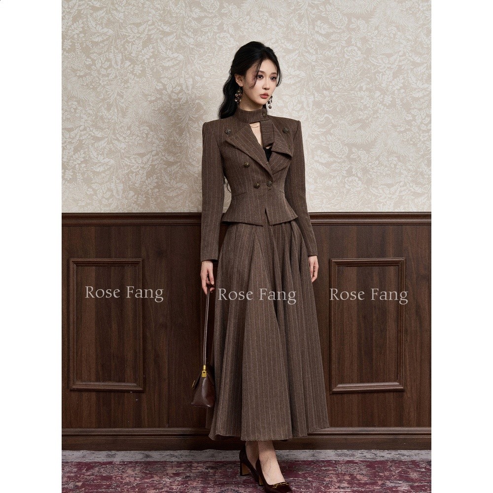 RoseFang新品限時優惠【卡布爾】原創職場新貴風收腰外套上衣女-細節圖4