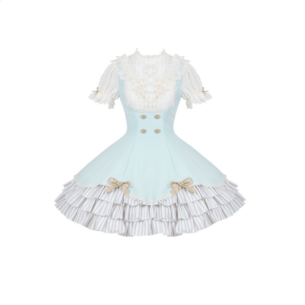 荷葉邊短op 現貨