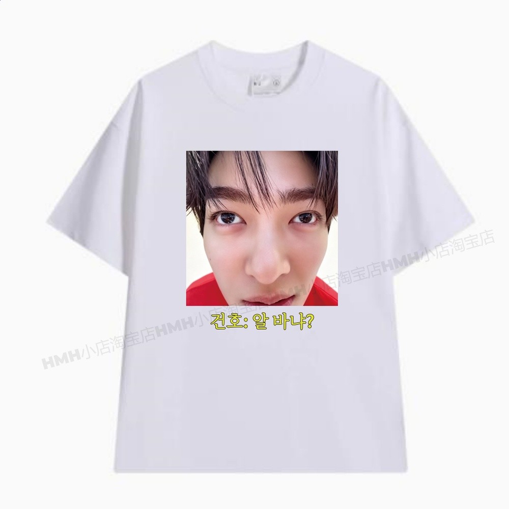 CORTIS馬丁安乾鎬趙雨凡同款趣味表情印花純棉短袖T恤上衣服睡衣-細節圖5