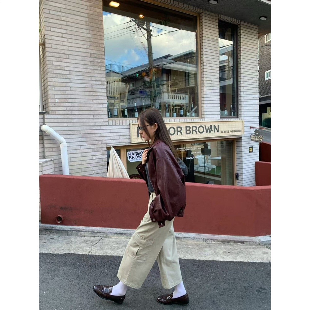 FIFTEEN-韓系直筒洋氣百搭顯瘦高腰休閒褲小鐵牌工裝褲女秋季7353-細節圖3