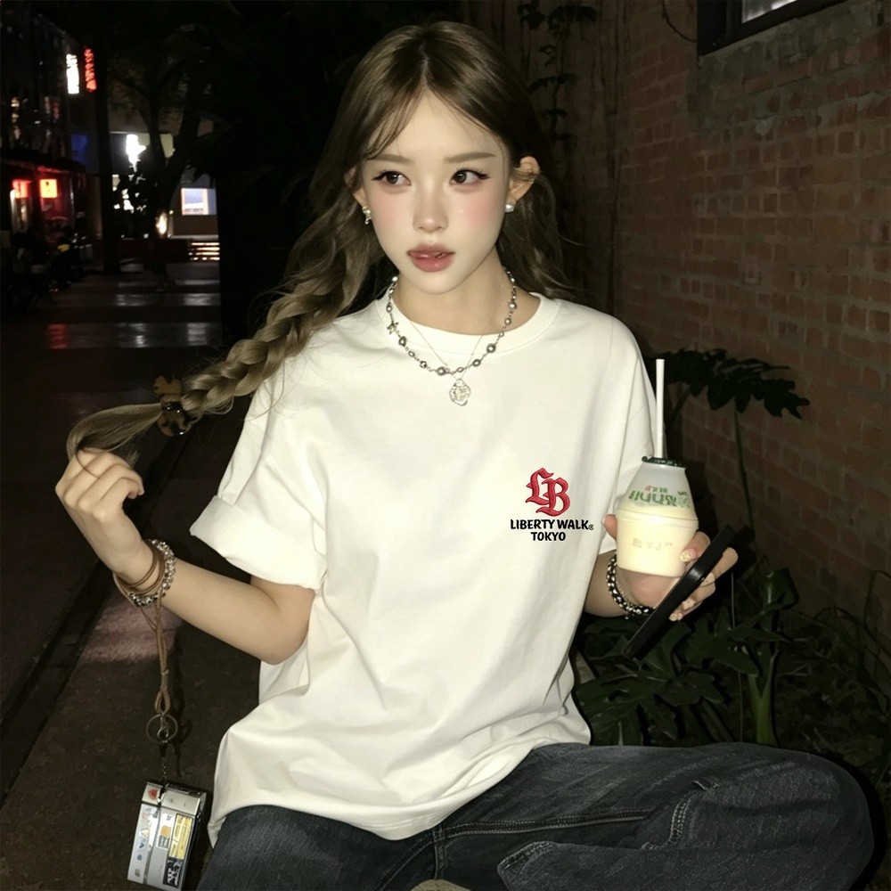 LBWK 東京JDM改裝汽車文化GTR印花男女情侶美式復古街頭短袖T恤-細節圖2