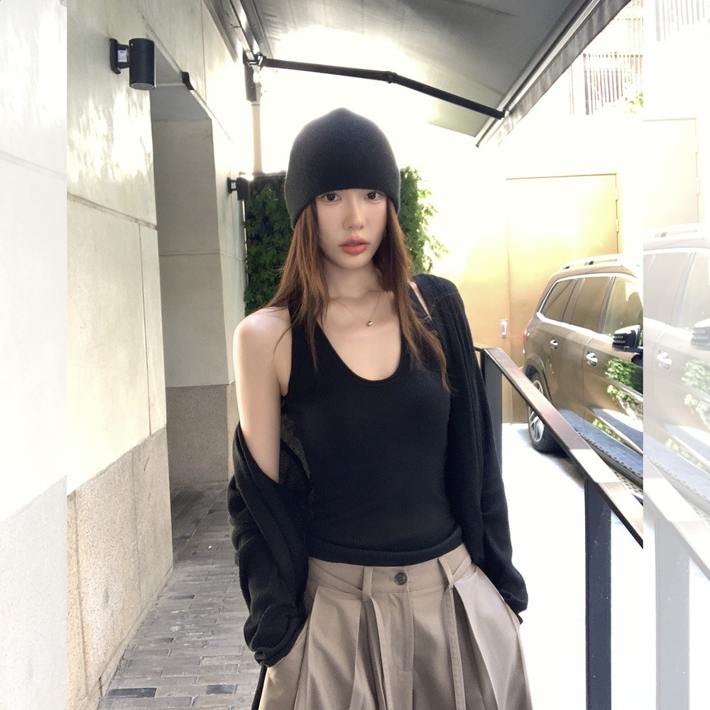 左邊女裝時髦套裝2026秋季新款不規則中長款針織開襟/背心-規格圖5