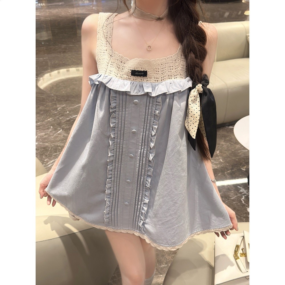 【瑞茜】畫報少女 夏季純欲風小眾設計娃娃連衣裙 R66859H-規格圖5