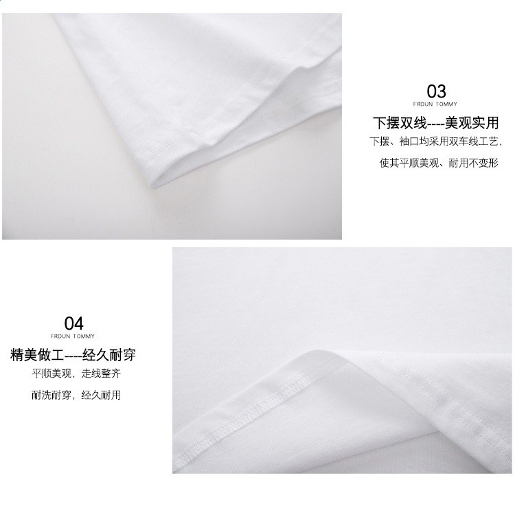 尼古喵喵 印著長袖的短袖T恤純棉衣服痛衣-細節圖5