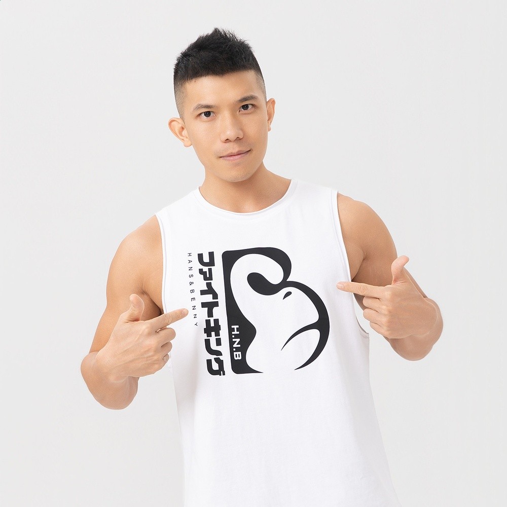 HANSBENNY2026新款夏季男運動背心跑步健身休閒全棉大聖無袖坎肩-規格圖5