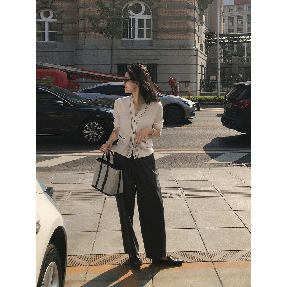 莉貝琳sisy 黑標質感箱根休閒褲 80S長絨棉零染百搭高彈舒適長褲-細節圖5
