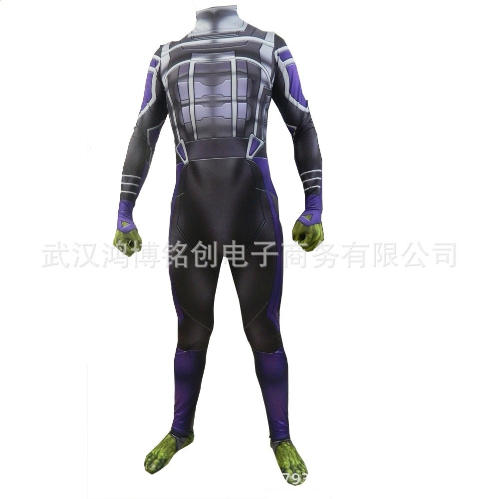 蜘蛛俠連體緊身衣萬聖節Cos play服裝成人兒童連體衣套裝-規格圖5