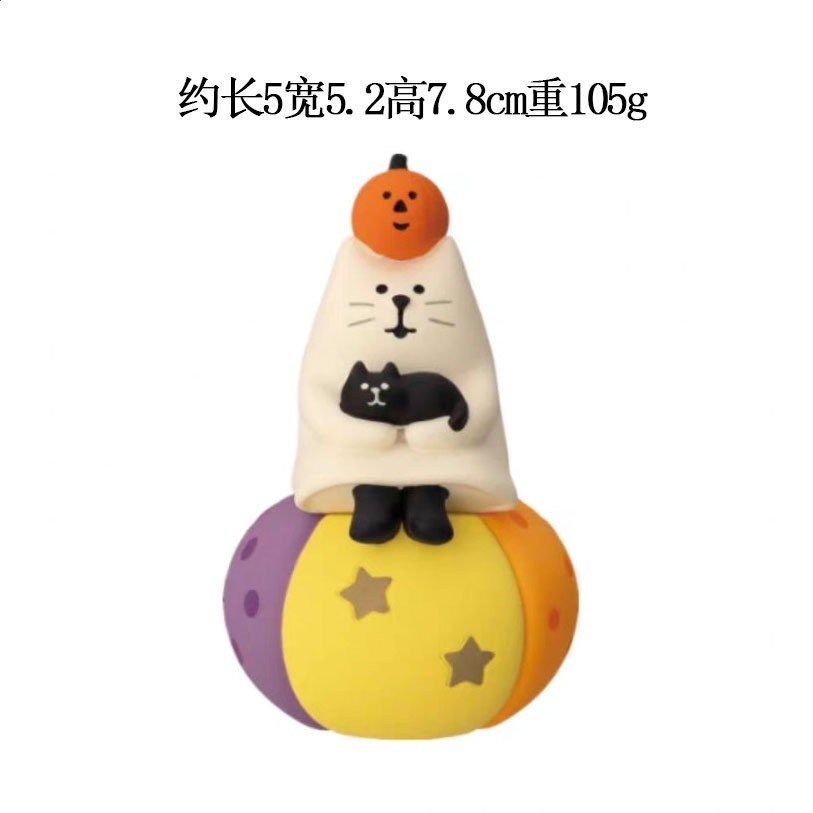 萬聖節擺件2025新款創意潮玩盲盒手辦ZAKKA 日式貓樹脂工藝品擺件-規格圖5
