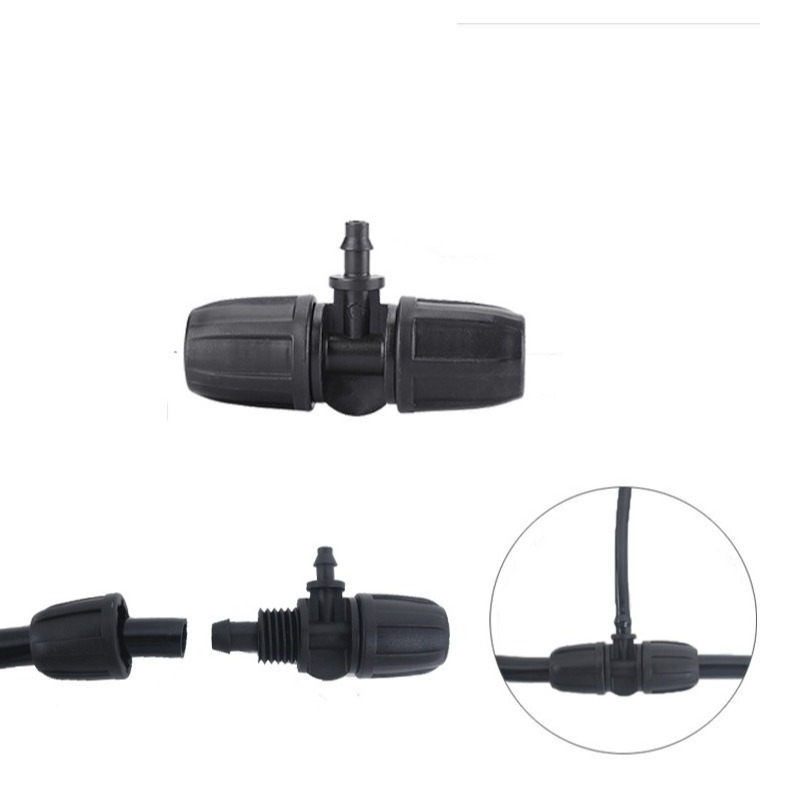 【綠美滴灌噴灌降溫工程】1206~8/12轉4/7毛管鎖扣異徑四通(類3分軟管轉類2分軟管用)※保證綠美正廠部品※-細節圖2