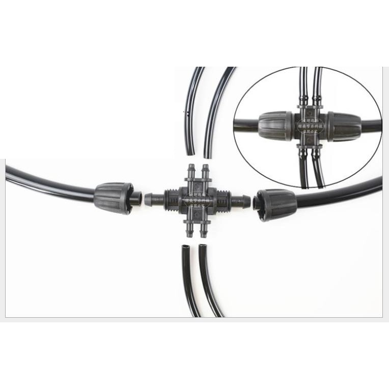 【綠美滴灌噴灌降溫工程】1207~8/12轉4/7毛管鎖扣異徑六通(類3分軟管轉類2分軟管用)※保證綠美正廠部品※-細節圖2