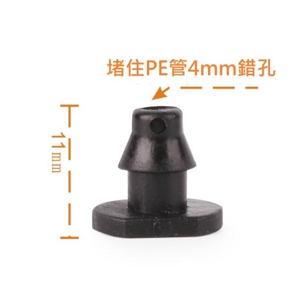 【綠美滴灌噴灌降溫工程】1002~4mm堵頭 PE管錯位堵頭※保證綠美正廠部品※-細節圖2