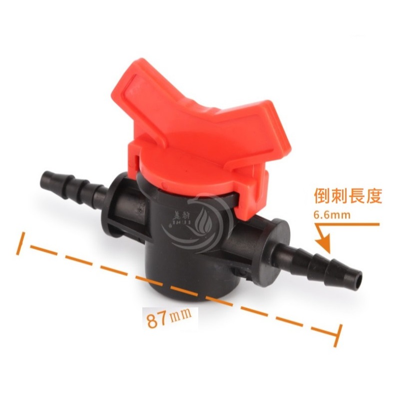 【綠美滴灌噴灌降溫工程】1101~4/7毛管直通開關閥門(類2分軟管用)※保證綠美正廠部品※-細節圖2