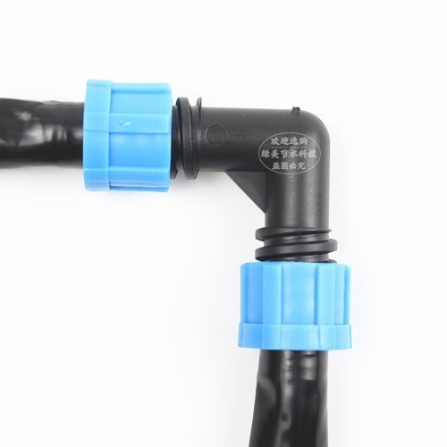 【綠美滴灌噴灌降溫工程】3102~Φ16mm滴灌帶鎖扣彎頭-細節圖2