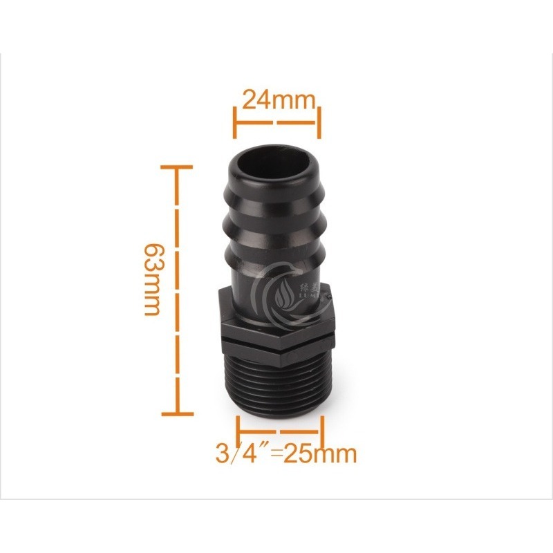 【綠美滴灌噴灌降溫工程】2906~25PE管6分外牙直通-細節圖2